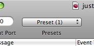 The Presets Menu toolbar item