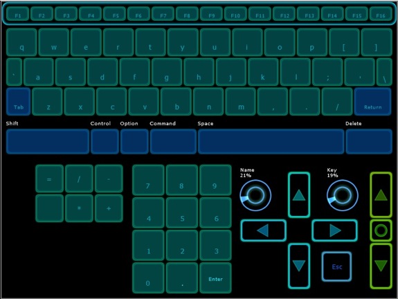 A screenshot of the Lemur Virtual Keyboard preset